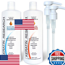 Keratin Research Sulfate Free Shampoo Conditioner 2x1L Argan Oil Post-Treatment