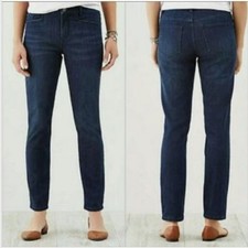 j. jill Denim Smooth Fit Slim Ankle Jeans Women Size 10 Dark Wash