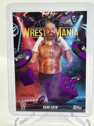 2025 Topps Wrestlemania 41 WWE World Exclusive Sami Zayn WM-35 Purple /249
