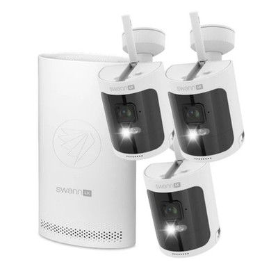 Swann SWNVK-AS4K800SD3 AllSecure4K Wireless Security System 3 x AS4KCAM 64gb SD