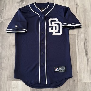 Majestic San Diego Padres Throwback Navy Jersey Men’s/Adult Small Retro Sewn