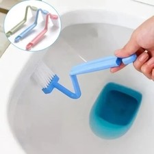 1/2/3PCS Curved Toilet Brush Long Handle Bathroom Deep Cleaning Tool Set