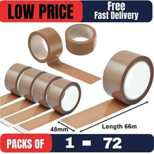 Parcel Tape Strong Brown Tape Buff Packing Tape 48MMx66M Box Sealing Rolls