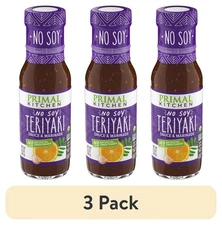 (3 pack) Primal Kitchen Organic Teriyaki Marinade, 8.5 oz, No Soy Healthy Sauce