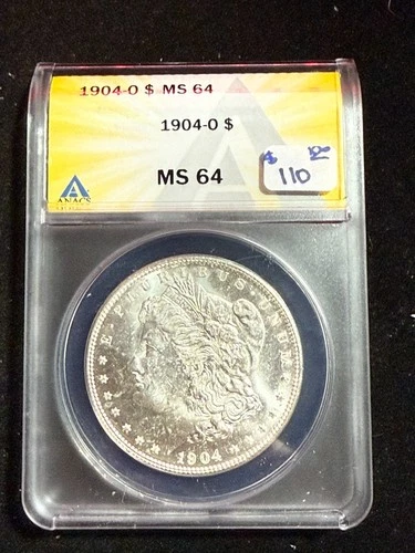 1904 O MORGAN DOLLAR  ANACS MS 64