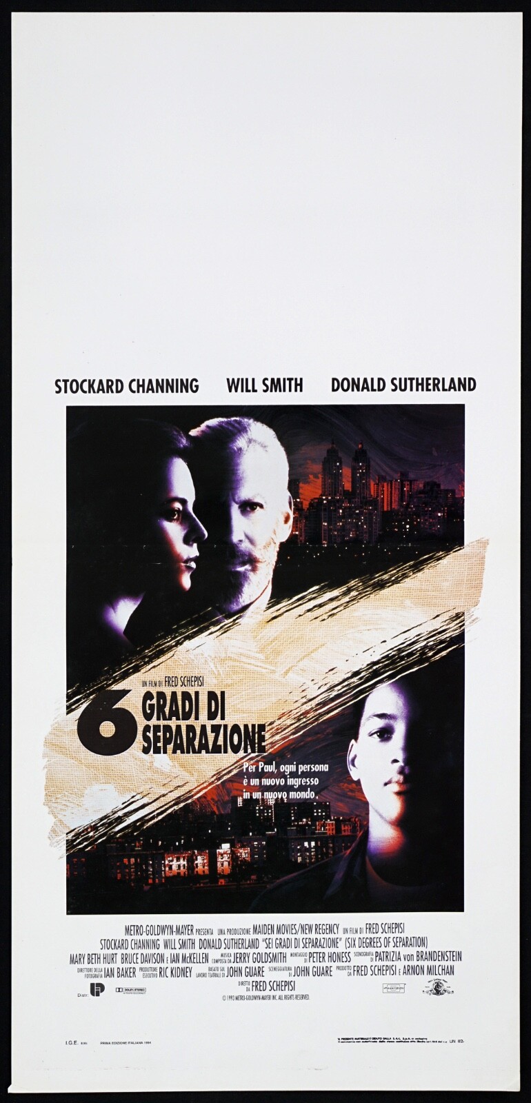 Locandina originale film 6 gradi di separazione (1993) - Regia di Fred Schepisi