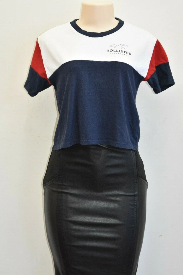 Camiseta Hollister Multicolor Mezcla Algodón Manga Corta Talla XSmall En Oferta Foto 4 de 4