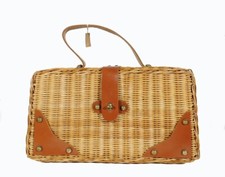 Unused Vintage Lesco Wicker Handbag/Purse