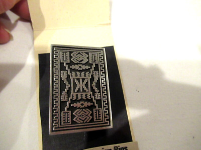 Alice Warder Seely Navajo Rug Design pin, NIP