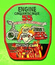 NEW YORK  FDNY  CINQUANTACINQUE  ENGINE CO. 55 NY  5" FIRE DEPT  PATCH