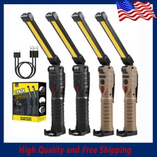 Black/Brown LED COB Work Light Mechanic Flashlight Lamp Magnetic Base Bright 2X