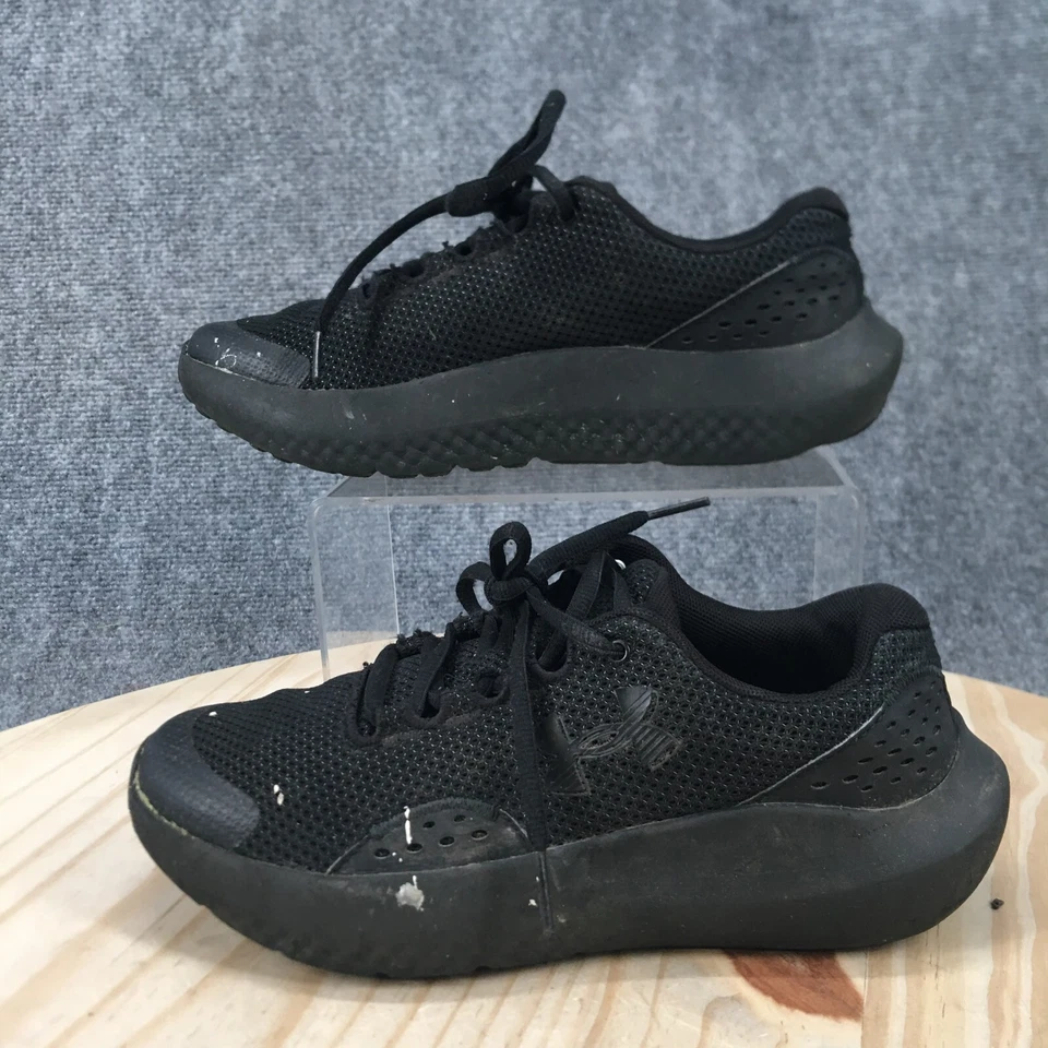 Under Armour Shoes Youth 5.5 UA Surge 4 Running Sneakers Black Low 3027103-002 - Image 2 of 4