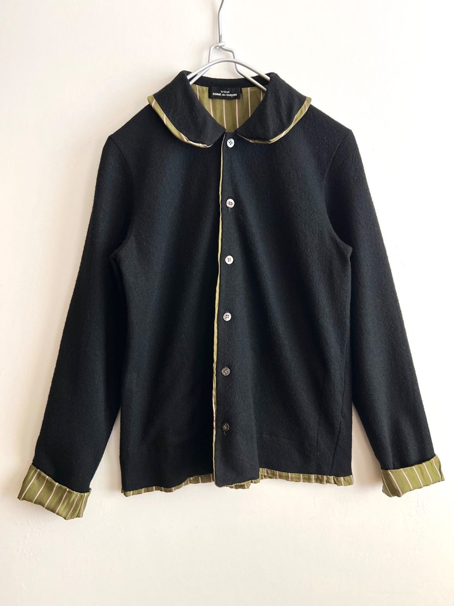 tricot COMME des GARCONS / ジャケット/M/ウール/KHK/無地/TB-J011// tricot COMME des GARCONS◇ジャケット/M/ウール/KHK/無地/TB-J011