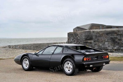 Retro Ferrari Black Vintage Car High Res Wall Decor Print