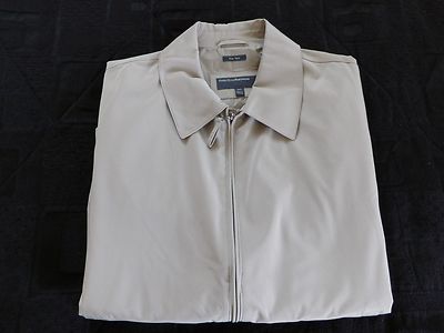 Perry Ellis Portfolio Poly Tech Zip Front Men's Jacket Limestone