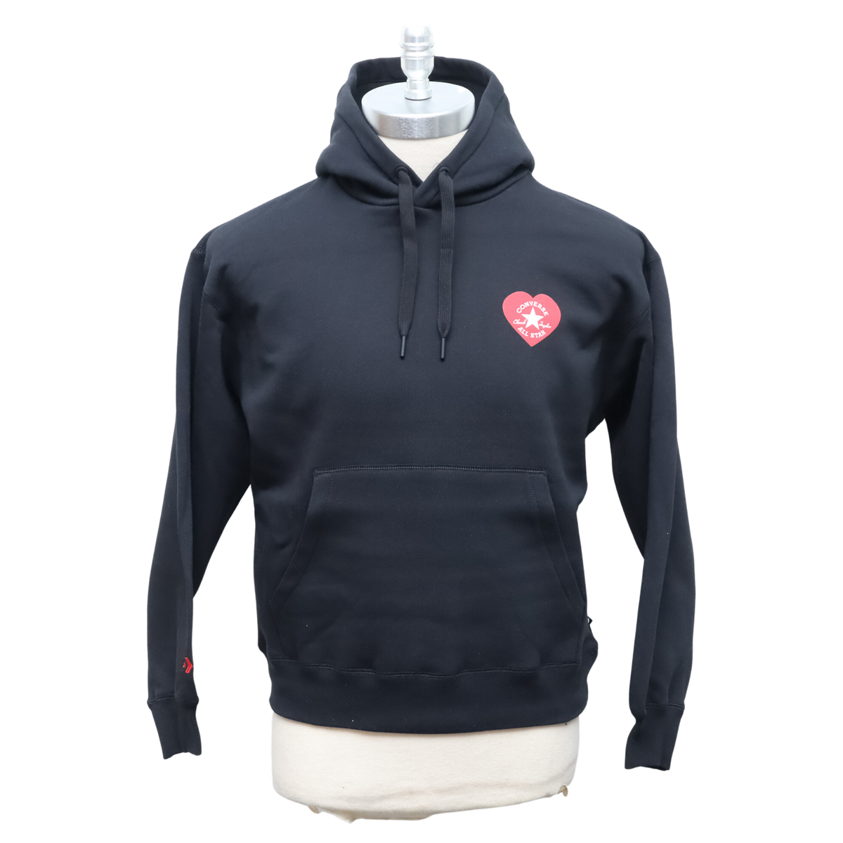 Converse x Valentine Red Heart Black Cotton Kangaroo Pocket