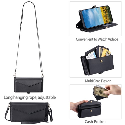 For Nokia G22 G60 G11 G21 2.4 Anti Scratch Wallet Case Flip Stand Phone Cover - Picture 3 of 16