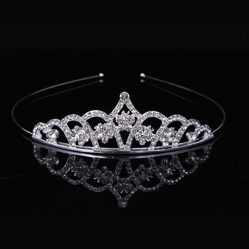 Accesorios para el cabello de novia reina princesa corona estrás cristal boda diabaras - Imagen 13 de 20