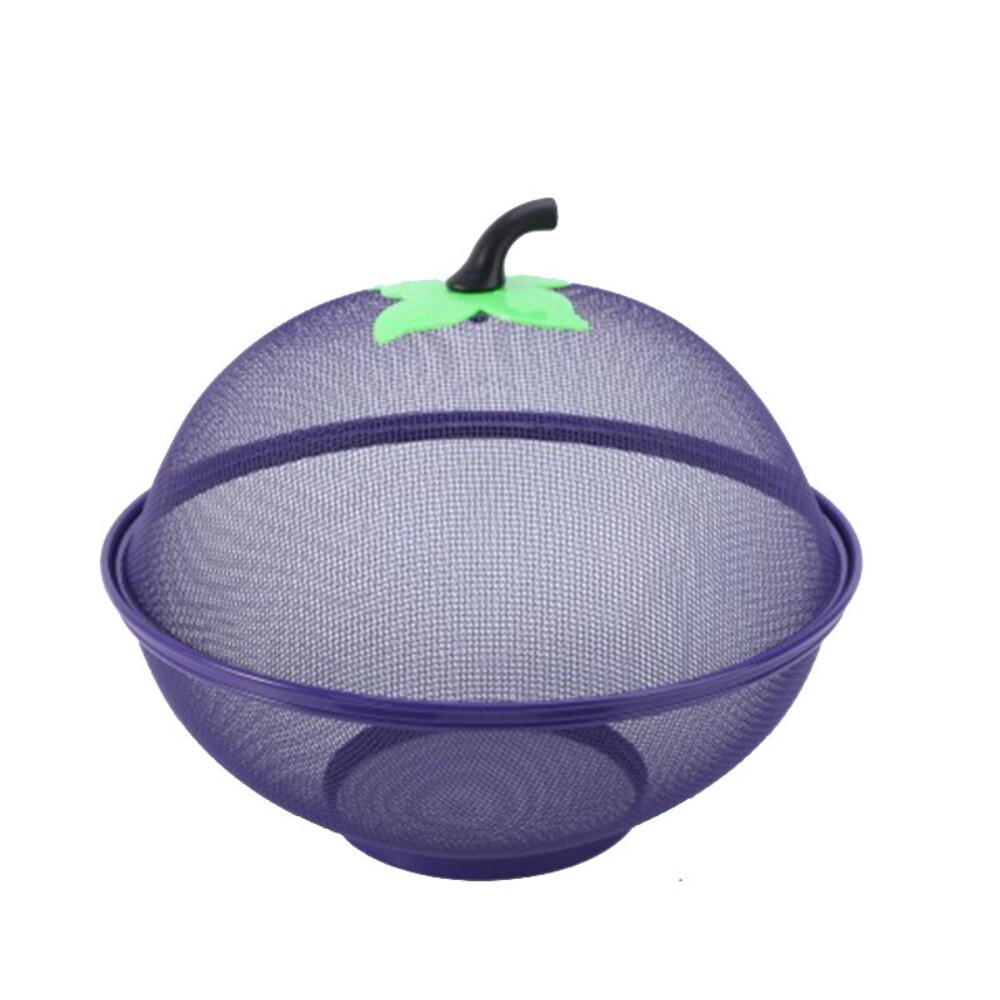 Mesh Fruit Basket With Cover with Lid Fruit Plate Storage Tray Kitchen