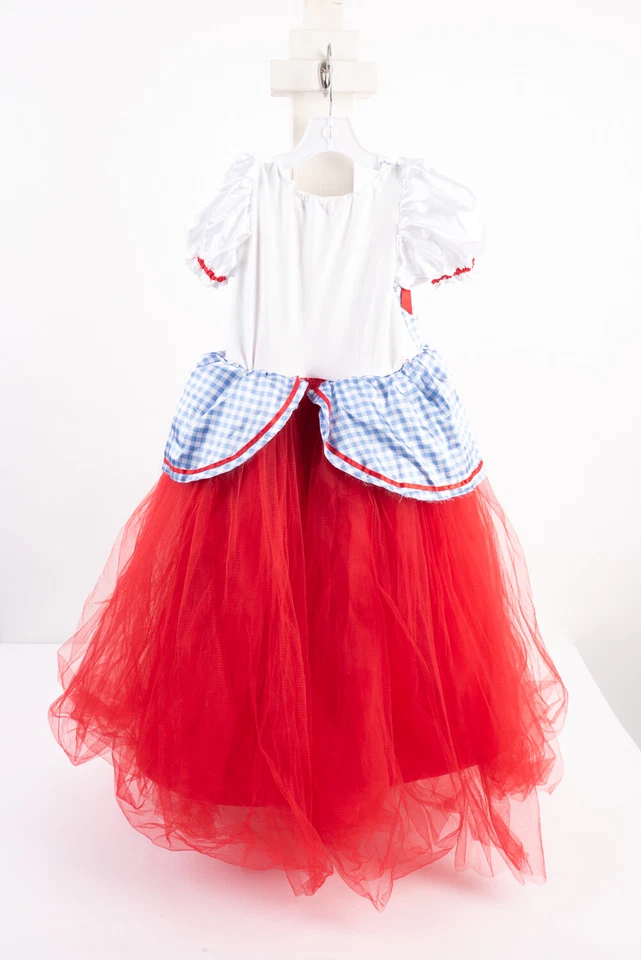 Fantasia de Halloween Princesa Dorothy Mágico de Oz tamanho pequeno 6 vestido completo - Imagem 3 de 4