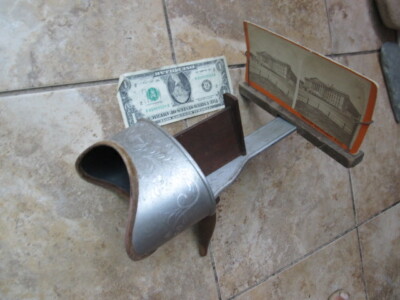 Fancy Antique Victorian 3-D Stereo Photo Viewer, Stereoptican, Dated 1905, Cards