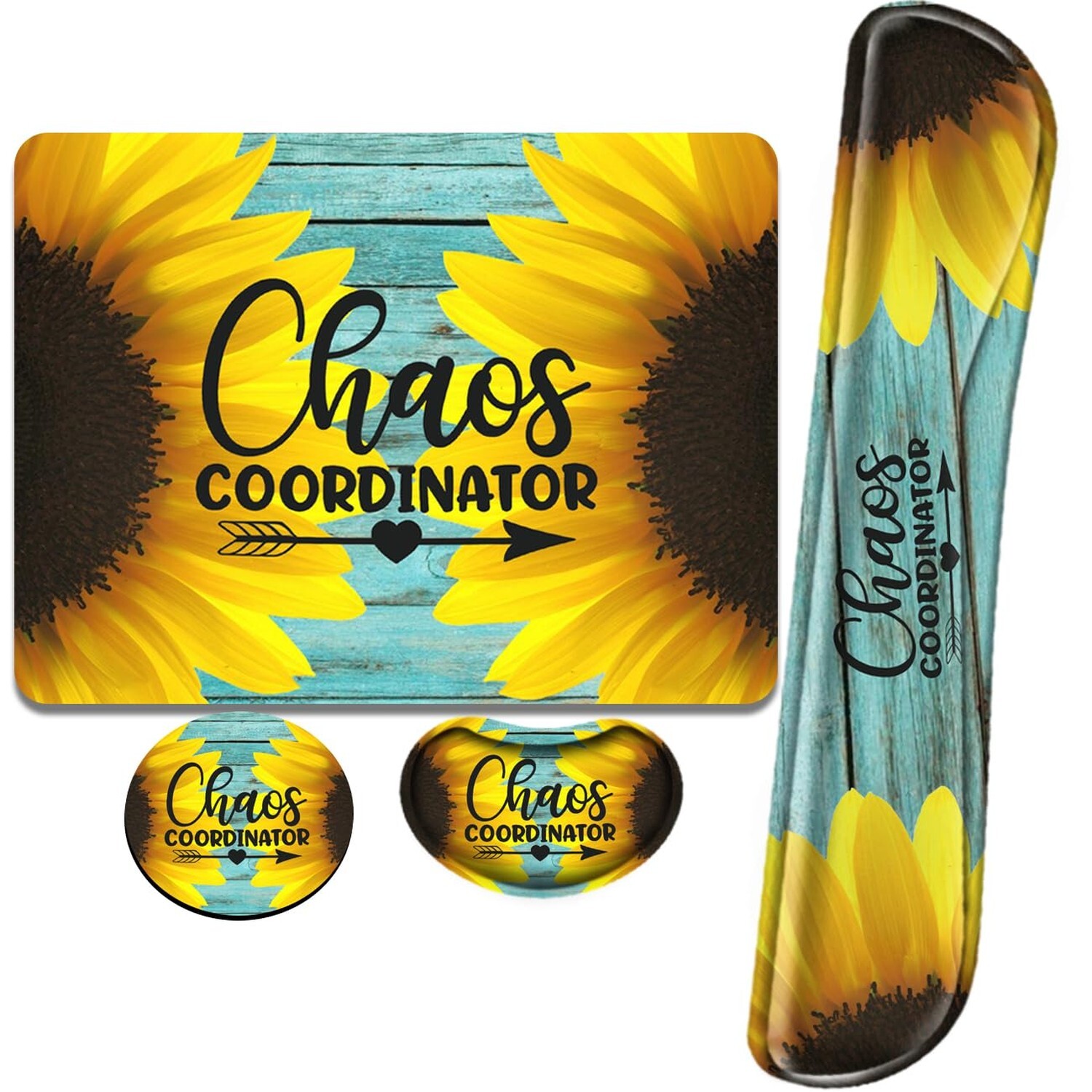 Chaos Coordinator Mouse Pad with Wrist Rest – Non-Slip Gaming Keyboard Mat for Office & Work