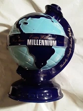 EVAN WILLIAMS 2000 LIMITED EDITION MILLENNIUM BOURBON DECANTER ~ WORLD GLOBE