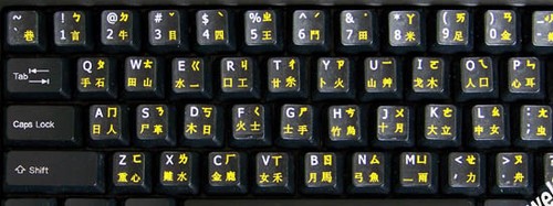 Chinese Non Transparent keyboard sticker Black Background Online-Welcome - Picture 3 of 6