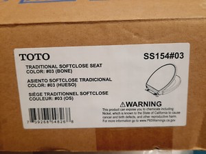 TOTO SS154#03 Traditional SoftClose Elongated Toilet Seat - Bone *READ*