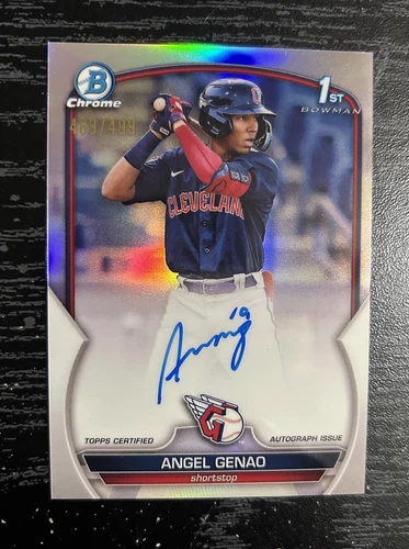 2023 Bowman Chrome 1st Angel Genao /499 Refractor Auto #CPA-AG Guardians
