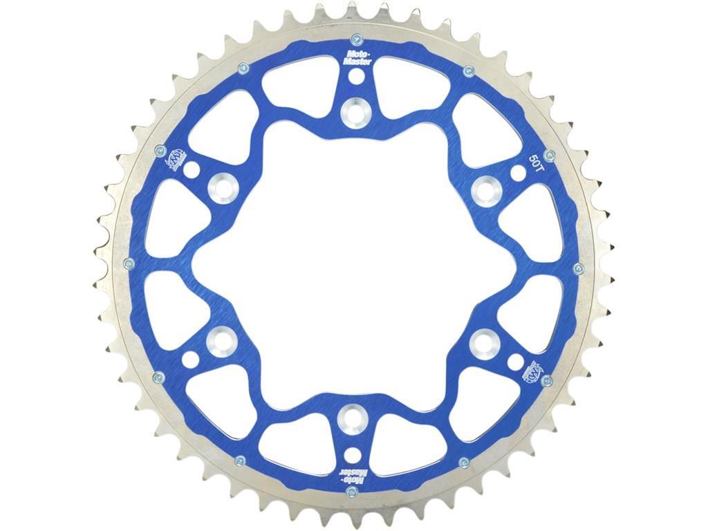 Moto Master Sprocket Wheel Aluminum/Steel Fits Yamaha YZ WR 99+ Blue/Silver 50