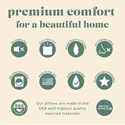 ComfyDown - FEATHER/DOWN Round Circle Pillow Insert - ALL SIZES!! Made in USA - Image 3 of 4