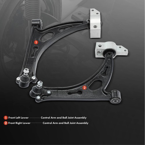 2x Lower Control Arm Front for VW Caddy Eos Golf Jetta Scirocco Touran 2CA 1F7 - Picture 2 of 10