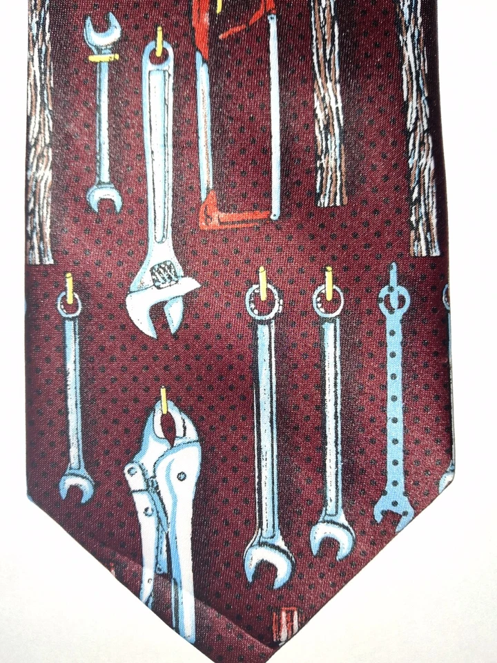 Romario Manzini Show Corbata Manitas Trabajo Masculino Padre Fijación Garaje Herramientas 57" X 4" Foto 4 de 4