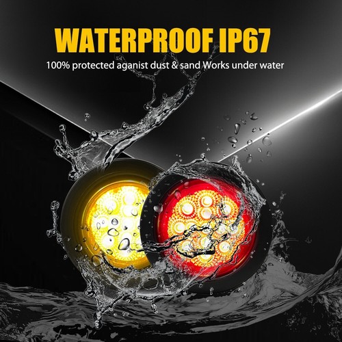 4/8x 2.5" Inch 13 LED Round Truck Trailer Side Marker Clearance Light w/Grommet - Picture 7 of 27