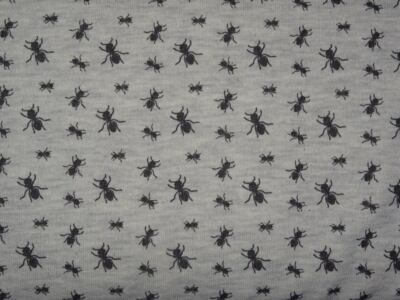 Ameisen grau French Terry geraut Wintersweat Jersey Meterware Ameise