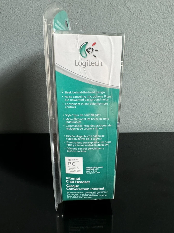 NEW Logitech Internet Chat Headset Behind the Head Multicolored Computer SEALED - Image 2 of 4