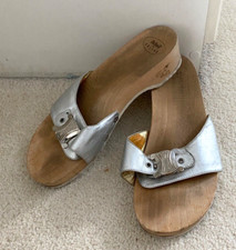 Scholl - Celine Silver  Sliders Shoes Size UK 7 /40