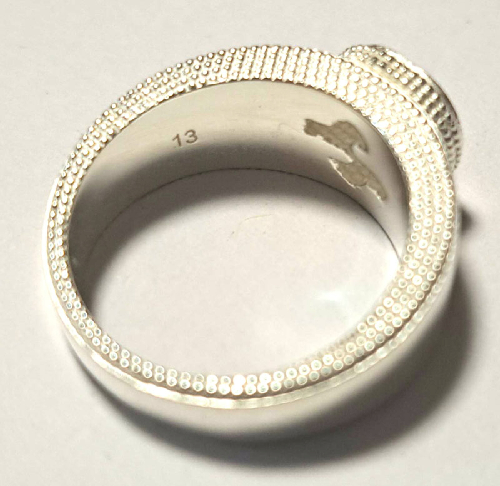 Gucci Silver Ring 13-size Interlocking G 479228 S… - image 3