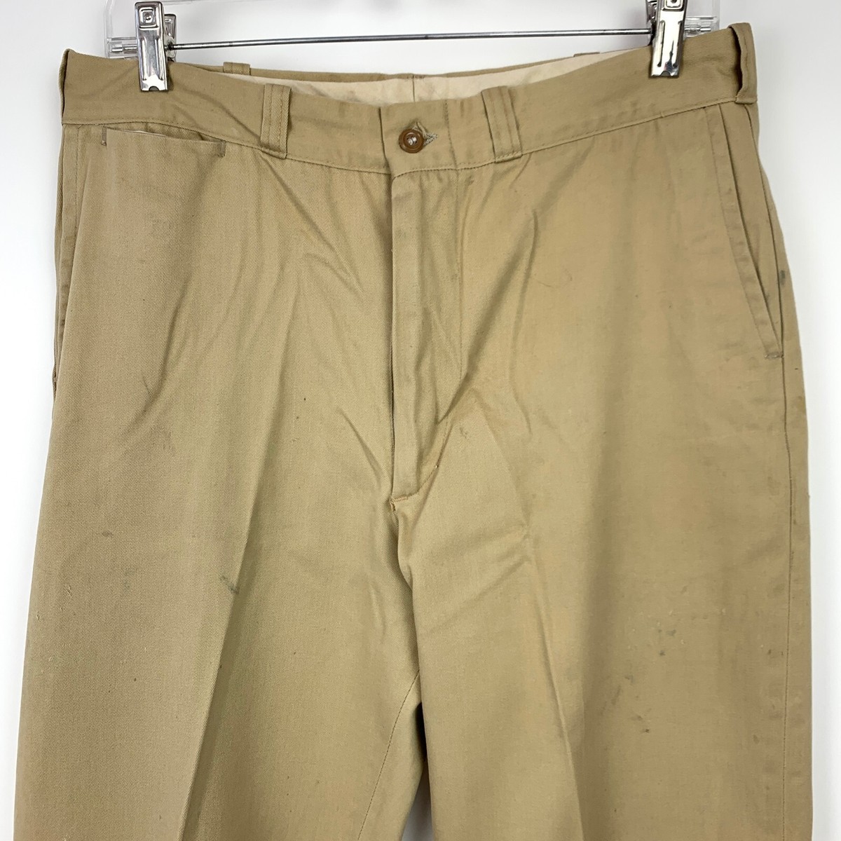 Vintage 60s Lee Chetopa Twill Made in USA Khaki Work Pants