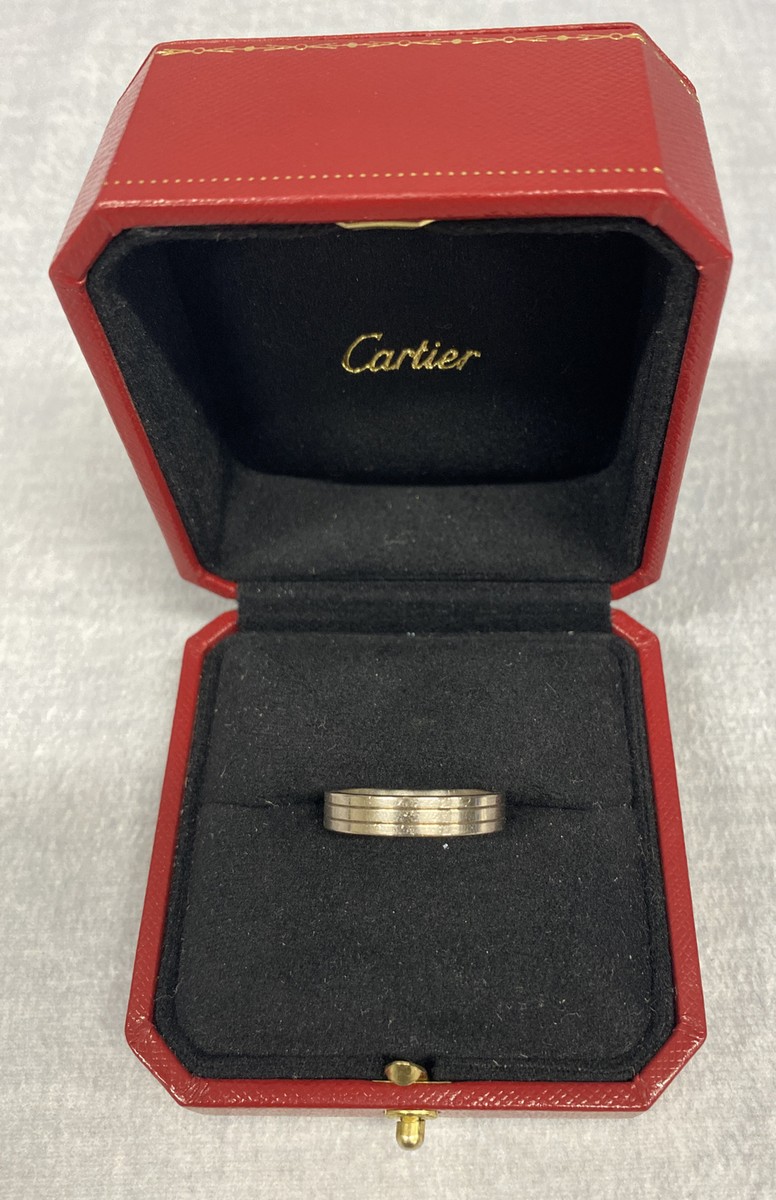 Cartier 18K White Gold VENDÔME Louis Wedding Ring Size 11