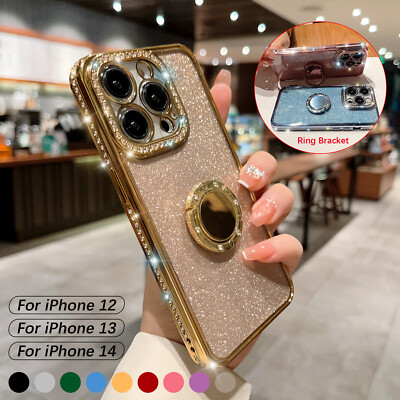 Original Luxury Orange Glitter Case For iPhone 16 Pro Max 15 Plus 14 13 12 11 X XS XR SE 2022 2020 7 8 Phone Cover Accessories - 202192403