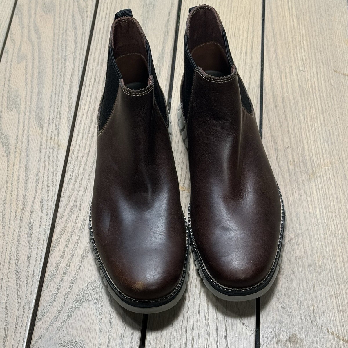 Cole Haan Zero Grand Chelsea Waterproof Bourbon Short Boots Leather Side Used Amazon.com | Cole Haan Mens Zerogrand Remastered Waterproof  main image 4