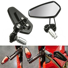 Motorcycle 7/8 Inch HandleBar Mirrors Honda Yamaha Kawasaki Suzuki Bobber Chop