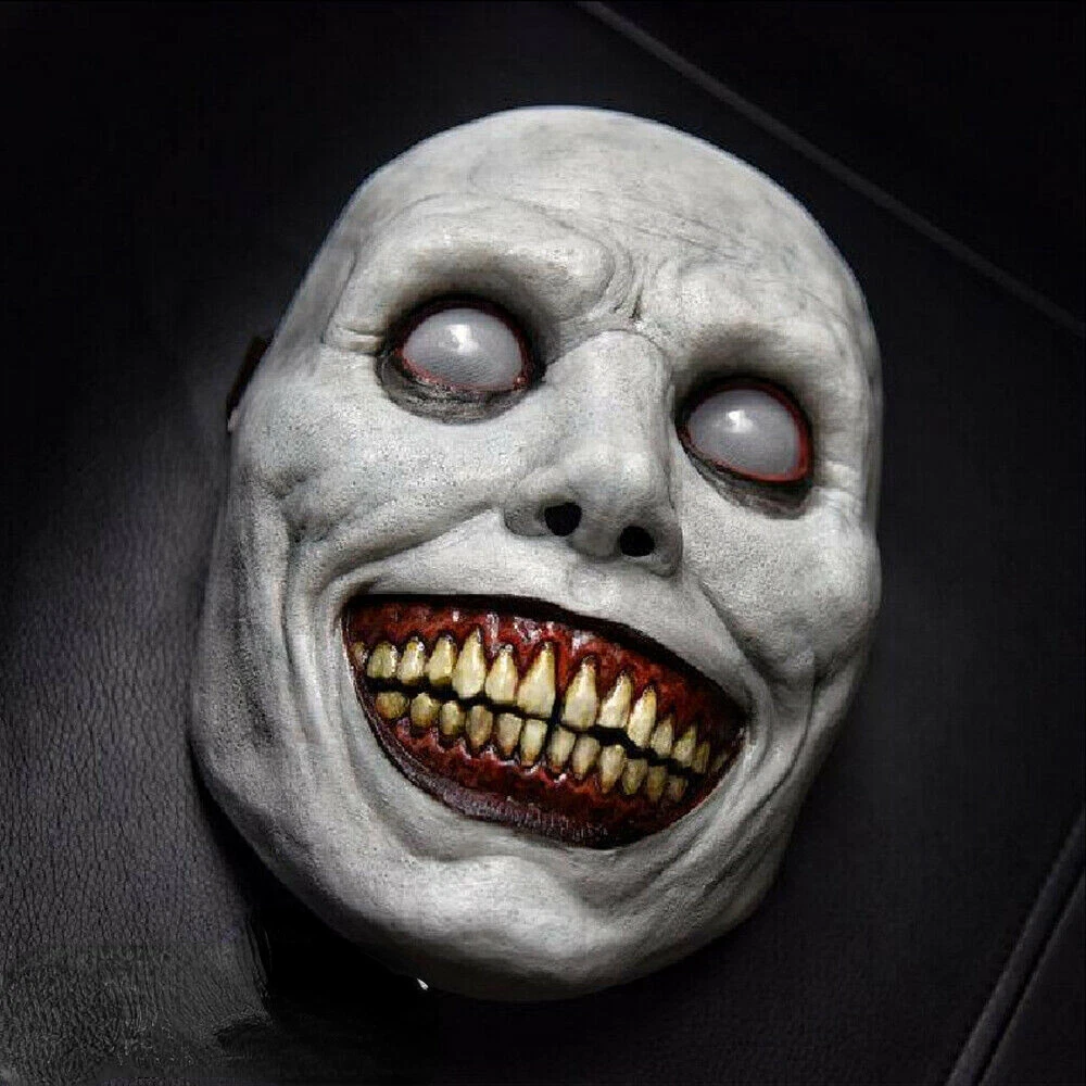 Halloween Monster Dead Smiling Demons Zombie Scary Face Mask Latex Horror |  eBay