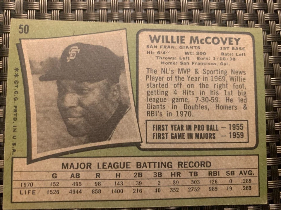 1971 Baseball Topps Pick A Card/Complete Your Set - 1 thru 255 - EX - NM- Lot# 1 - Image 2 of 2