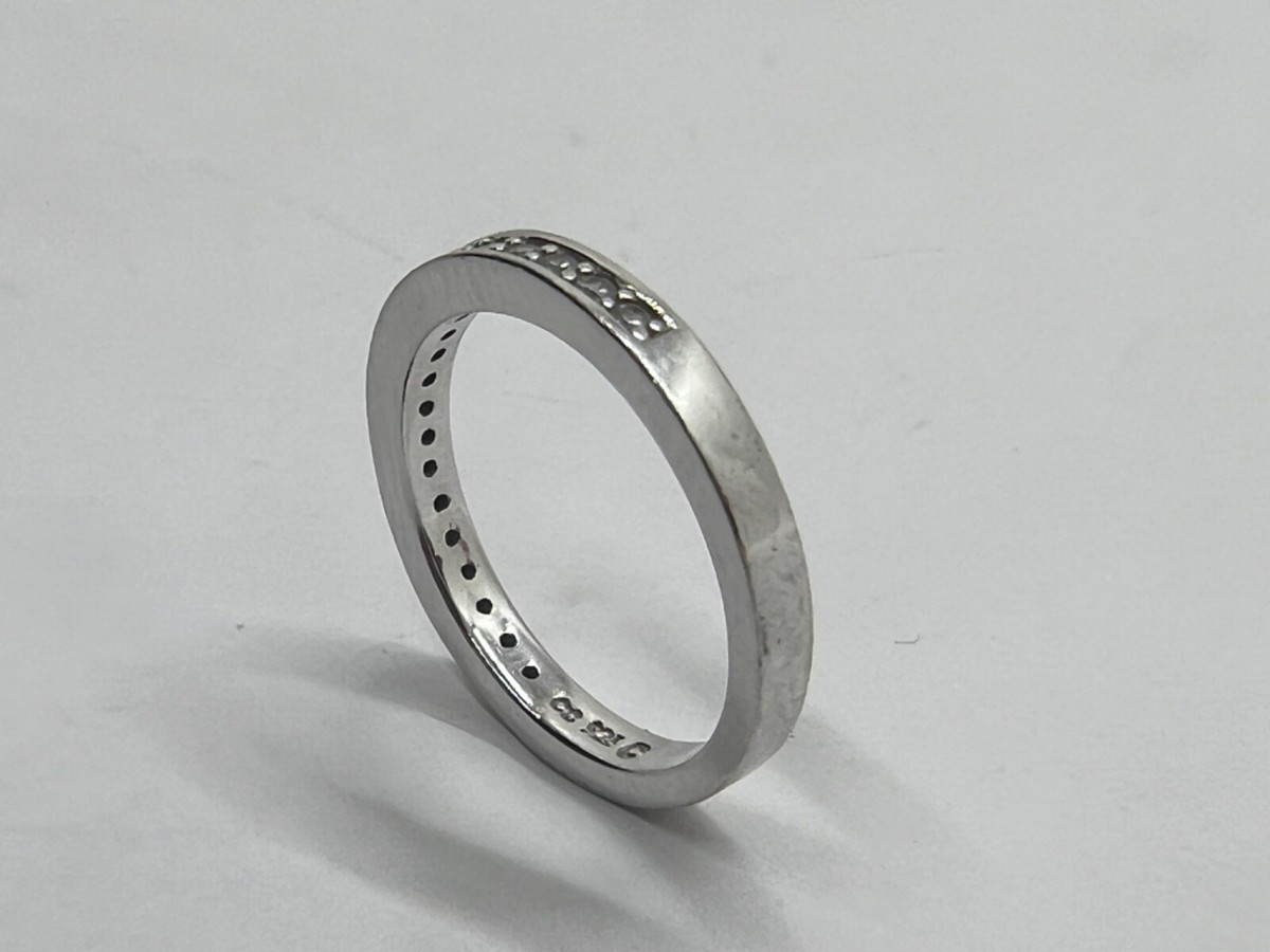20/80 リング Vintage 925 Sterling Silver Cubic Zirconia Womens Band Round