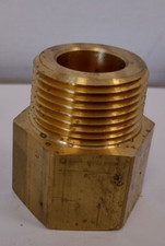 Brass Straight Adapter 1" BSPT Female x 1" NPT Male