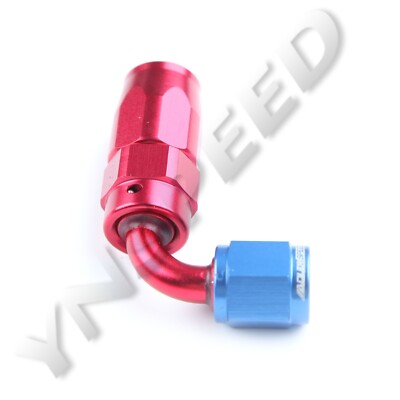 Swivel Hose End -4 AN 4AN AN4 90 Degree Fuel Fitting Adapter Red/Blue US SHIP