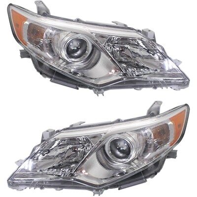 Headlights Headlamps For 2012-2014 Toyota Camry Projector LH RH L/LE/XLE/Hybrid